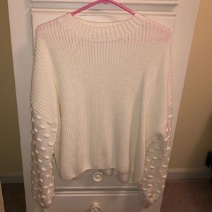 Mustard Seed Sweaters - balloon sleeve sweater, cream sweater, boutique Mustard Seed Sweaters - balloon sleeve sweater, cream sweater, boutique
